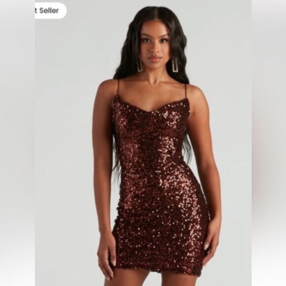 Windsor Allie Sequin Mini Dress NWT - Picture 1 of 5